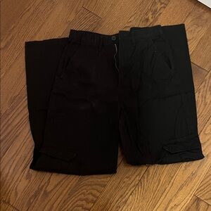 Girls Stylish Black Cargo Pants